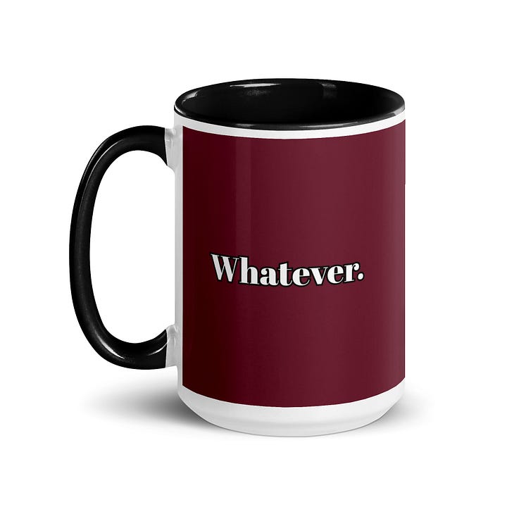 Whatever genXy 15oz mug in right and left profile