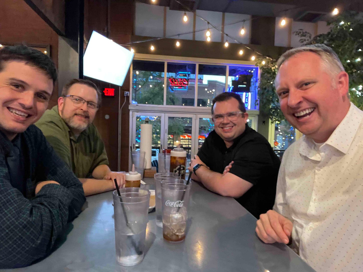 Dr. Dave with three of his nerdy EdTech research friends