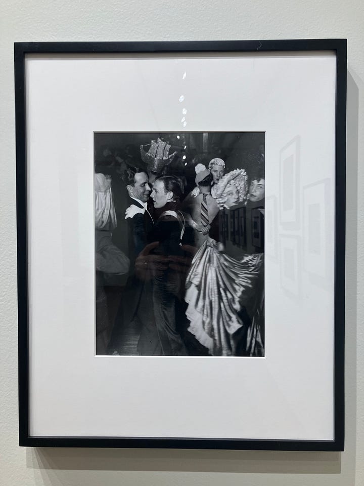 black and white photographs of people in evening wear in 1920s Paris.