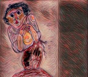 man kneeling in color stringed.jpe
