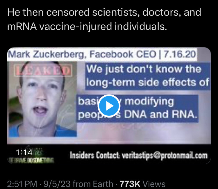 Mark Zuckerberg Privately Speaks to Facebook Executives and Violates Facebook's Policy with an "Anti-Vax" Stance