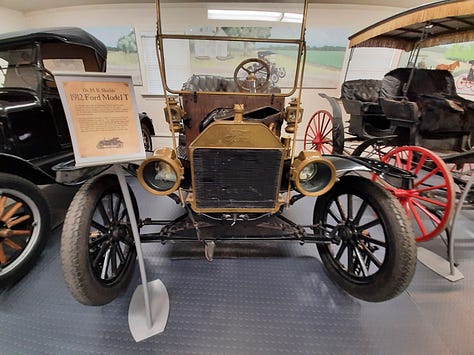 A saddle, a buggy and a car, all of which were used by country doctors in North Carolina.