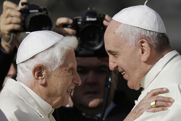 While Pope Benedict XVI resigned, Francis saw his duty to be 'ad vitam' |  AP News