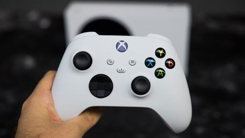 xbox series s com controle branco e sem midia fisica