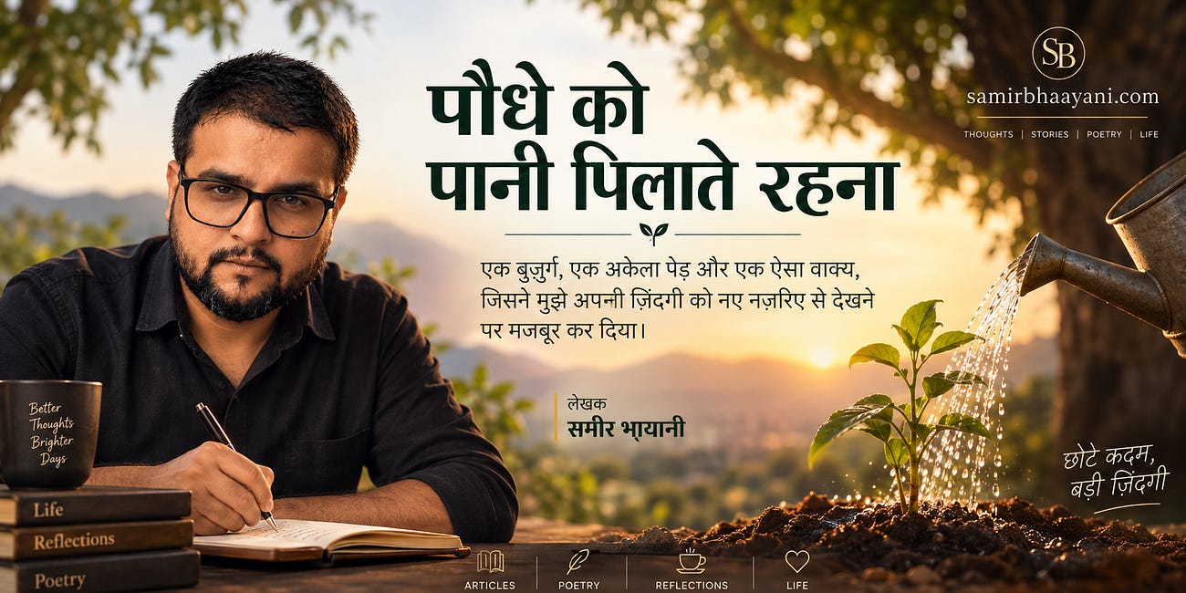 पौधे को पानी पिलाते रहना