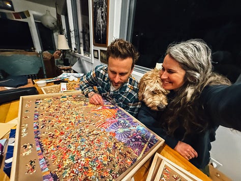 puzzles completed by Tyler Knott Gregson and Sarah Linden Gregson
