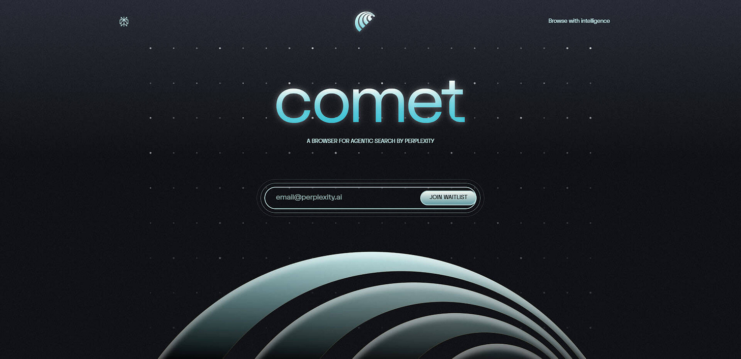 Perplexity lance Comet, son navigateur web avec agent IA