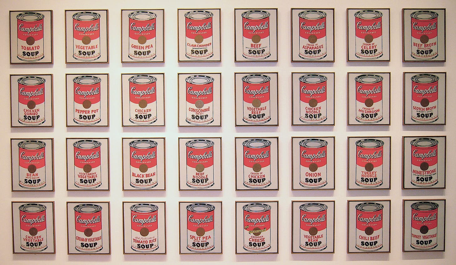 Campbell’s Soup Cans by Andy Warhol (1962) Campbell’s Soup Cans by Andy Warhol (1962)