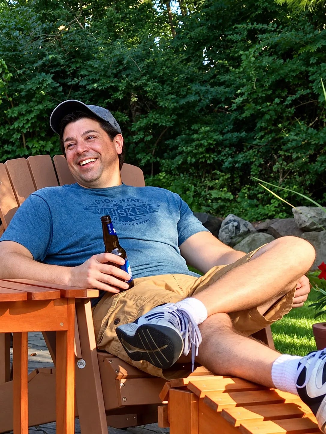 One of the last photos of Ronnie drinking his favorite beer.