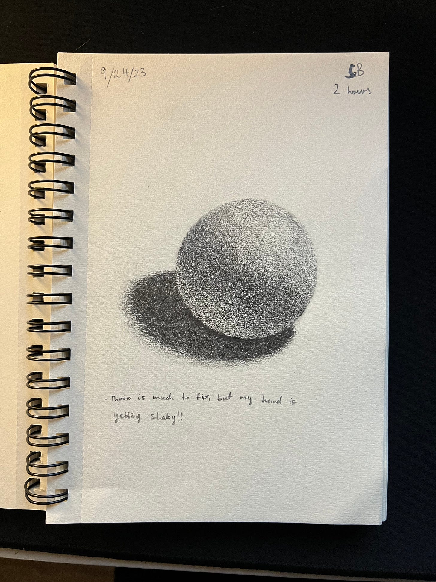 drawing of a shaded sphere