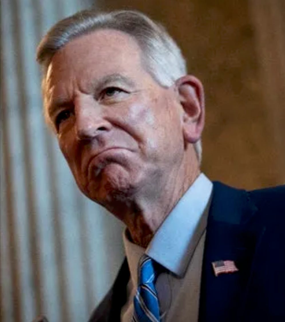 Tommy Tuberville frowning.