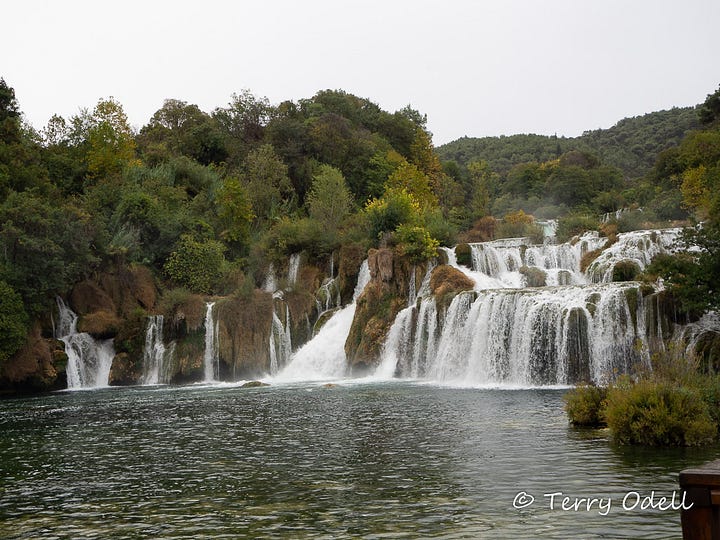 waterfall effects in Krka National Park, Croatia