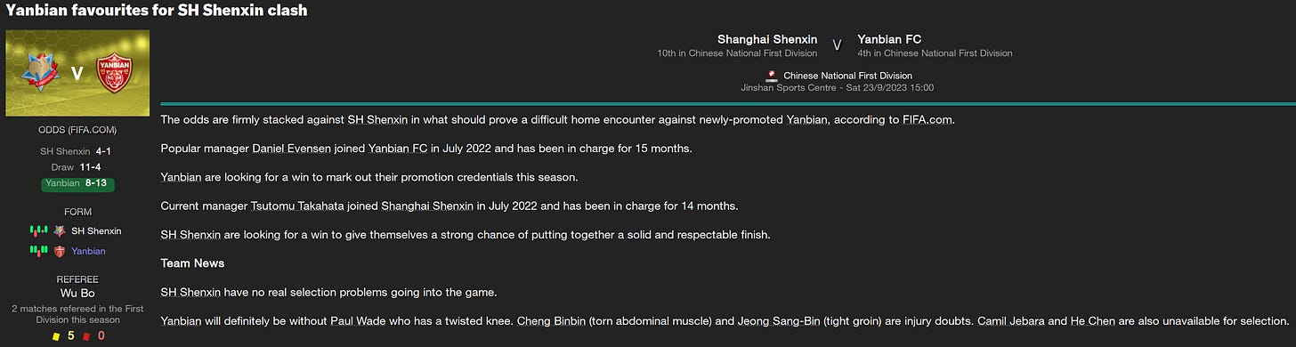 Football Manager 2023 Match Preview