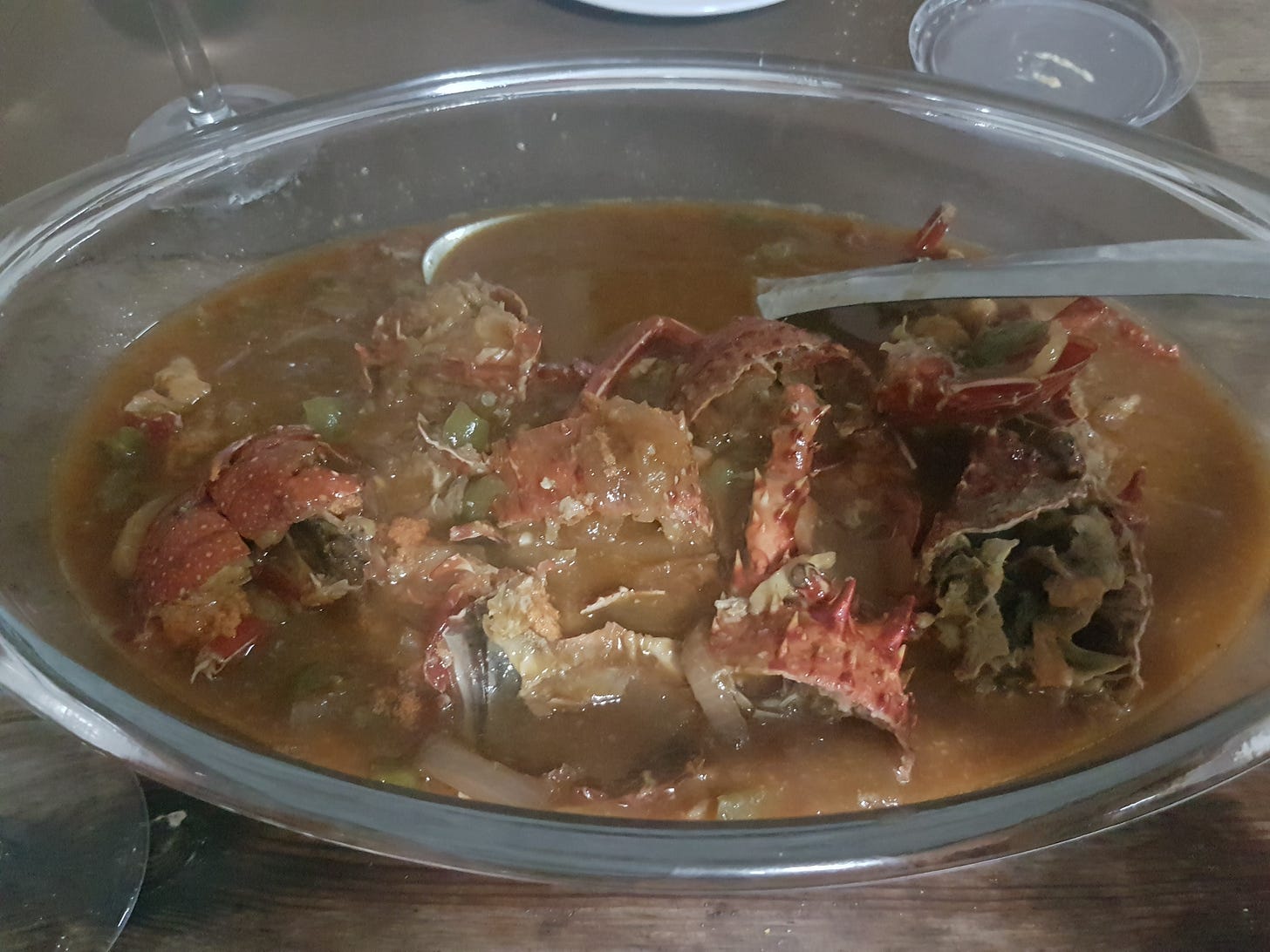 a huge plate of lagosta suada