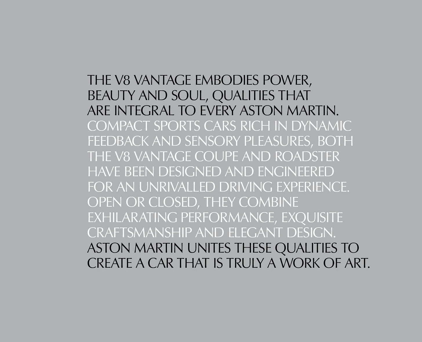 Aston Martin V8 Vantage 2008 brochure