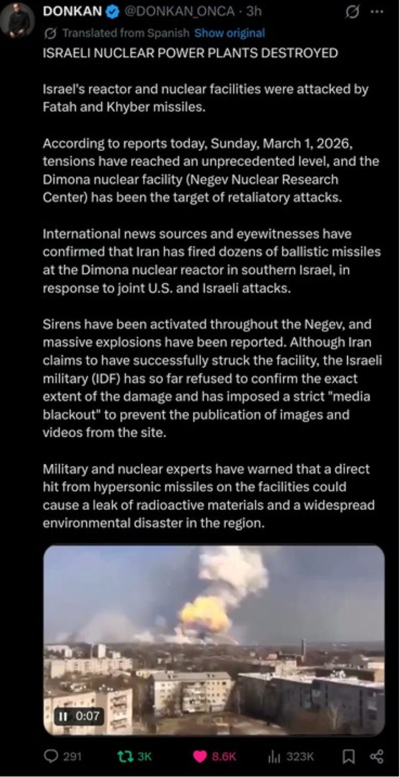 BREAKING: Iran Hits DIMONA Israel Nuclear Facility
