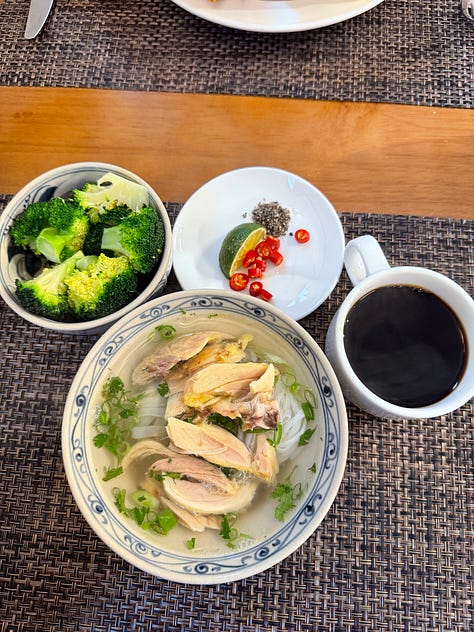 A collage of pho bowls eaten in Vietnam in January 2026.