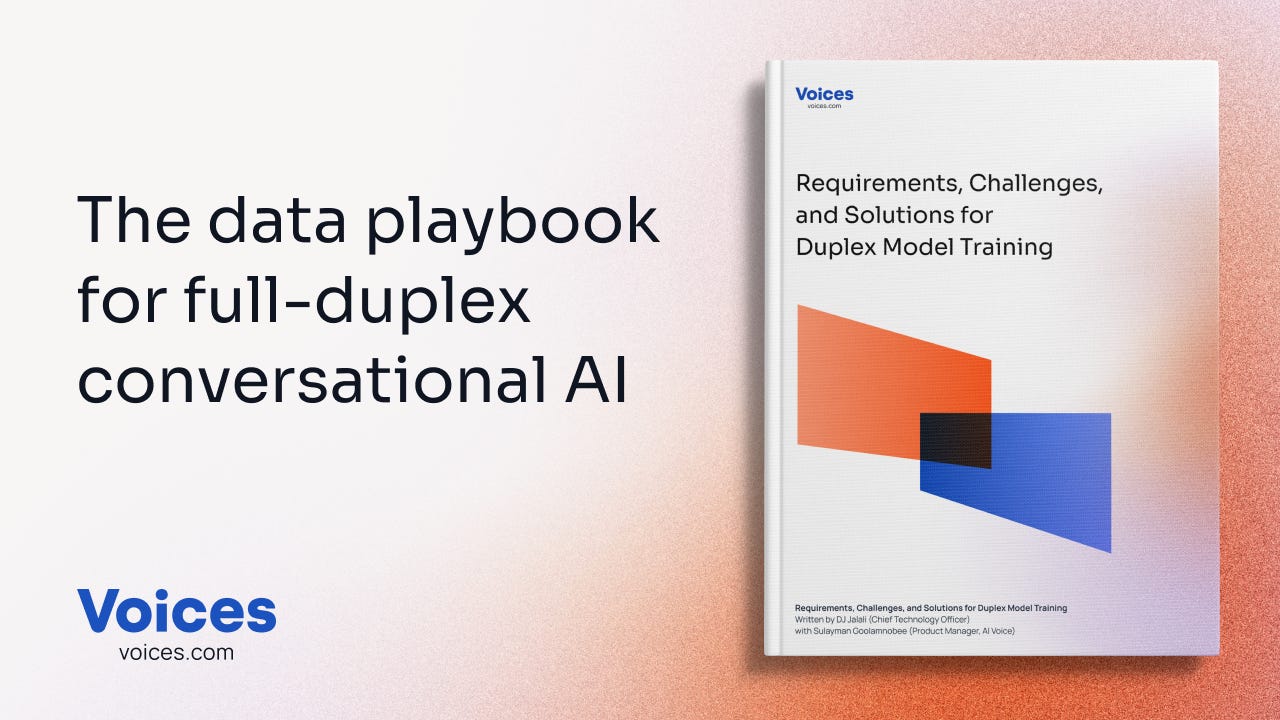 The data playbook for full-duplex conversational AI The data playbook for full-duplex conversational AI