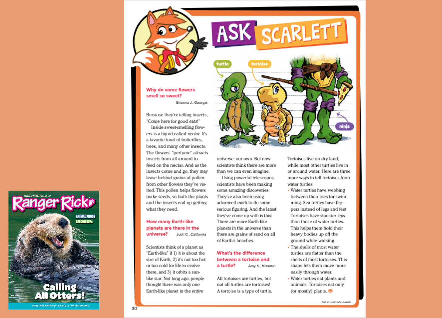 ranger rick cover and ask scarlett page