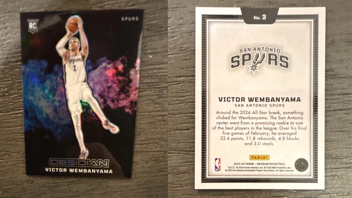 2023 Victor Wembanyama Obsidian Color Blast #3