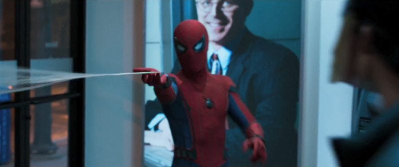 spider man homecoming tom holland shooting web spider man homecoming tom holland shooting web