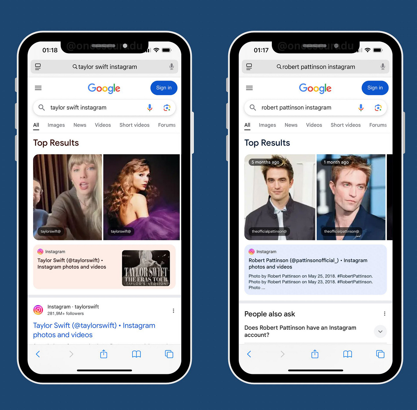 Google Knowledge Panel Instagram