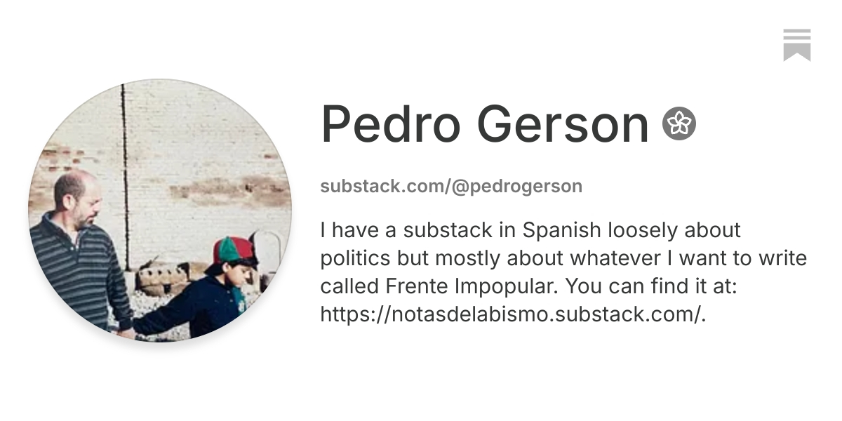 Pedro Gerson | Substack