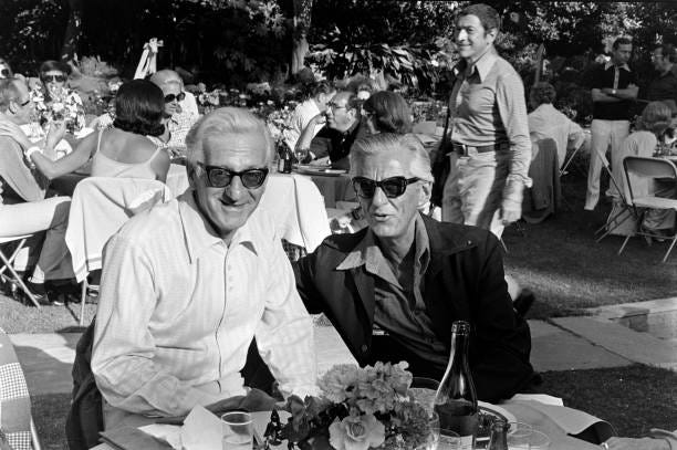 Paul Ziffren and Lew Wasserman attend a fundraiser for the Concern Foundaition in the Bel-Air neighborhood of Los Angeles, California, on May 25,... Paul Ziffren and Lew Wasserman attend a fundraiser for the Concern Foundaition in the Bel-Air neighborhood of Los Angeles, California, on May 25,...