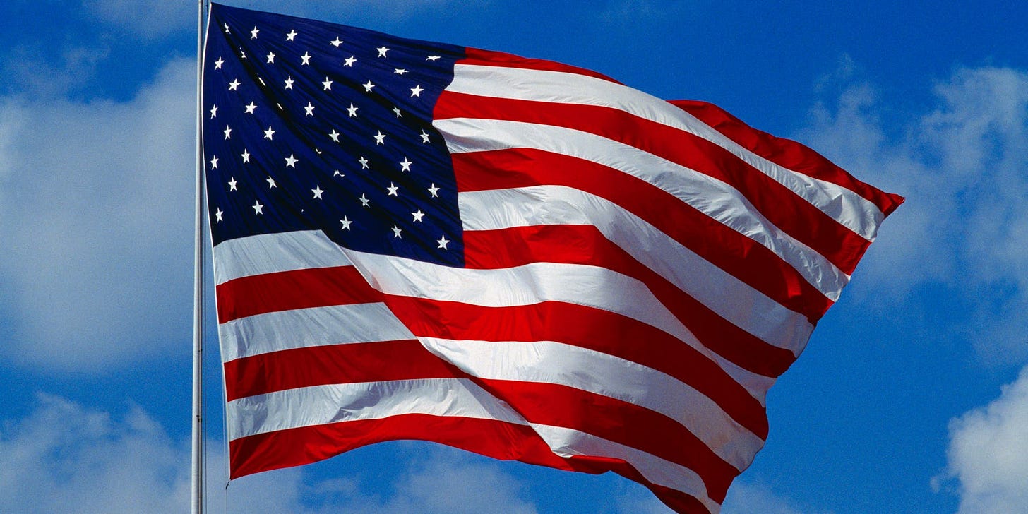 Old GloryAn American flag, US, circa 1985. (Photo by Alfred Gescheidt/Getty Images)