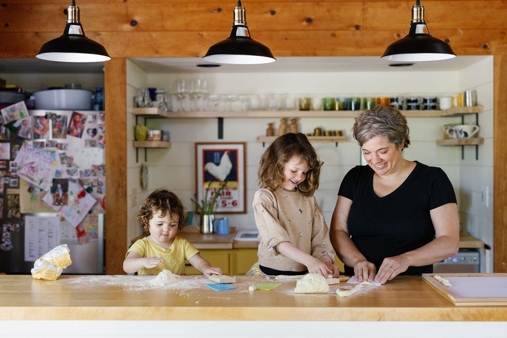 Katie Leaird with daughters Joy and Hazel; Martha's Vineyard Magazine; Jocelyn Filley photo