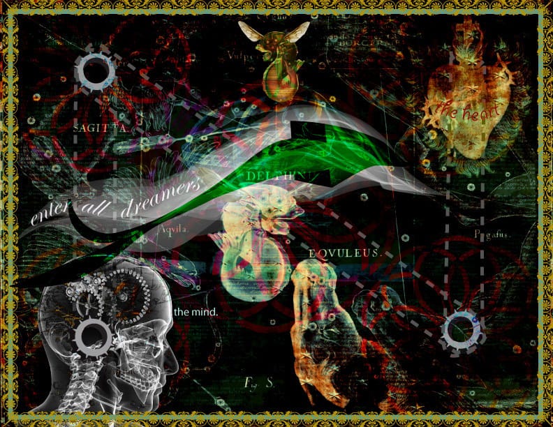 an image created by the writer in 2010, maps and layered images generated with photoshop