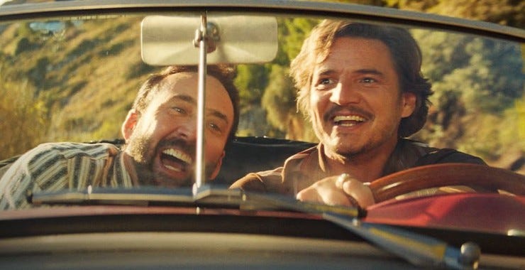 Nicolas Cage and Pedro Pascal in The Unbearable Weight of Massive Talent