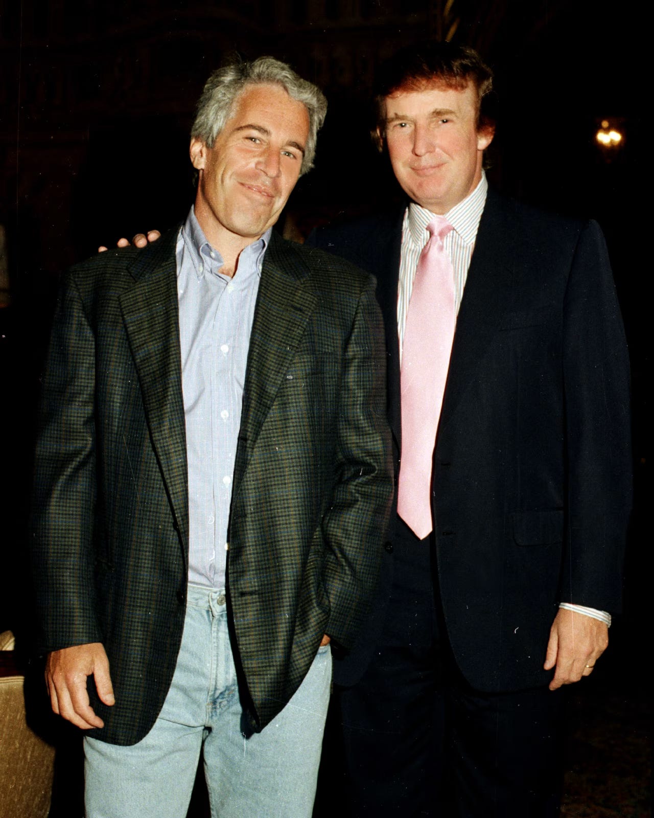 Jeffrey Epstein and Donald Trump at Mar-a-Lago.