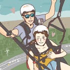 飛行傘運動員的傘感