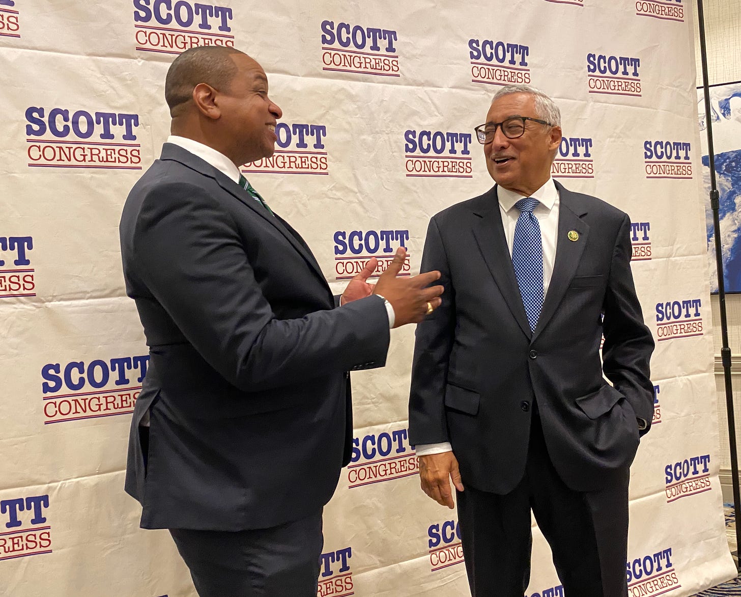 Fmr. Lt. Governor Justin Fairfax and Congressman Scott.