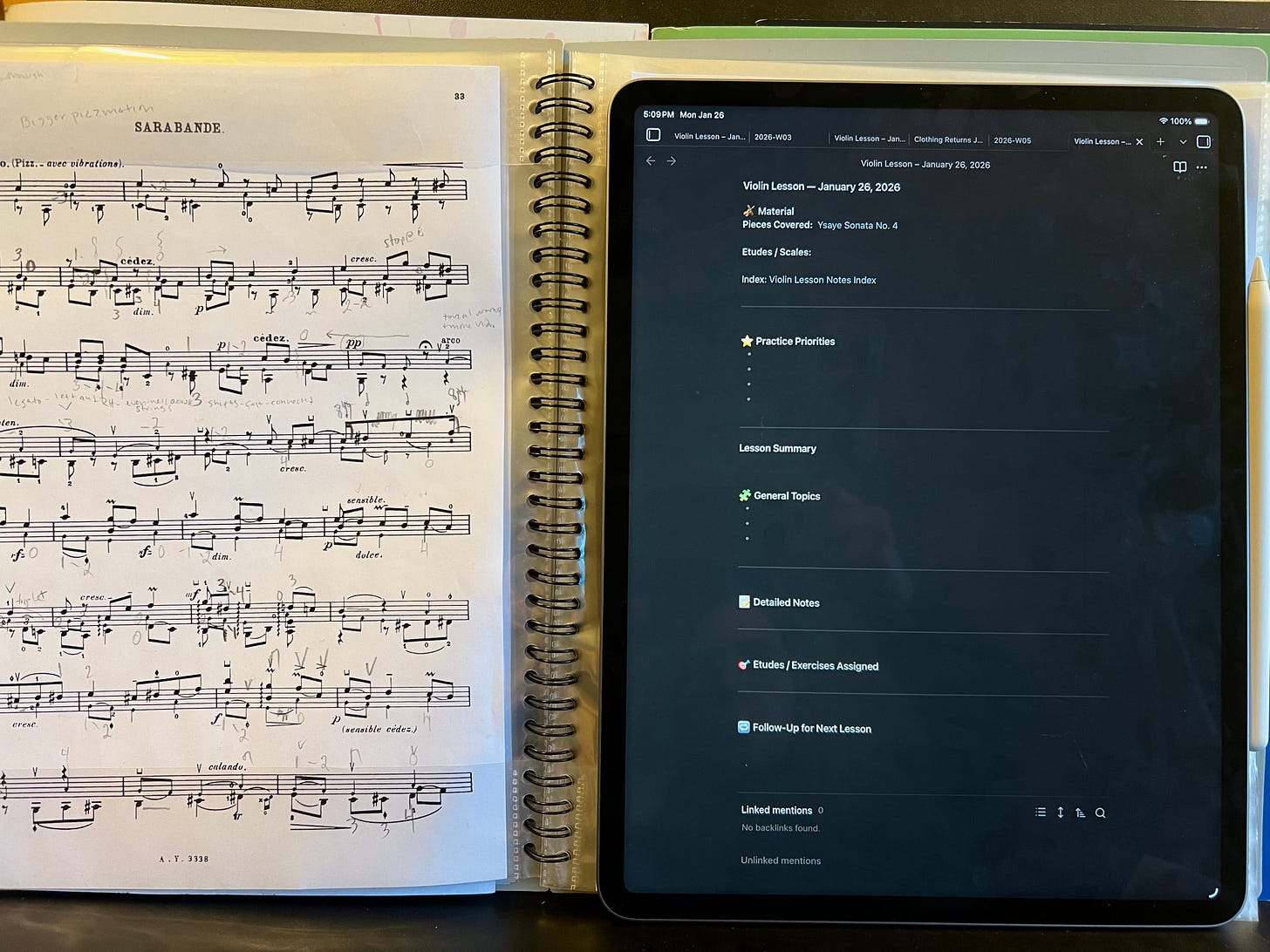 How I Use Weekly Music Lesson Notes to Guide My Practice