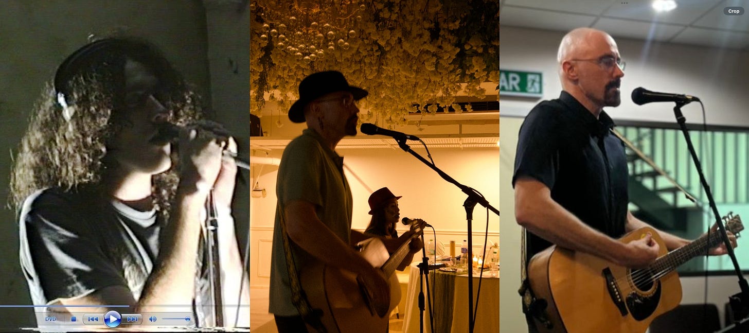 Making music. If you look carefully, you might notice that my hair situation has changed somewhat over the years. People used to call me Slash; now it’s Walter White.