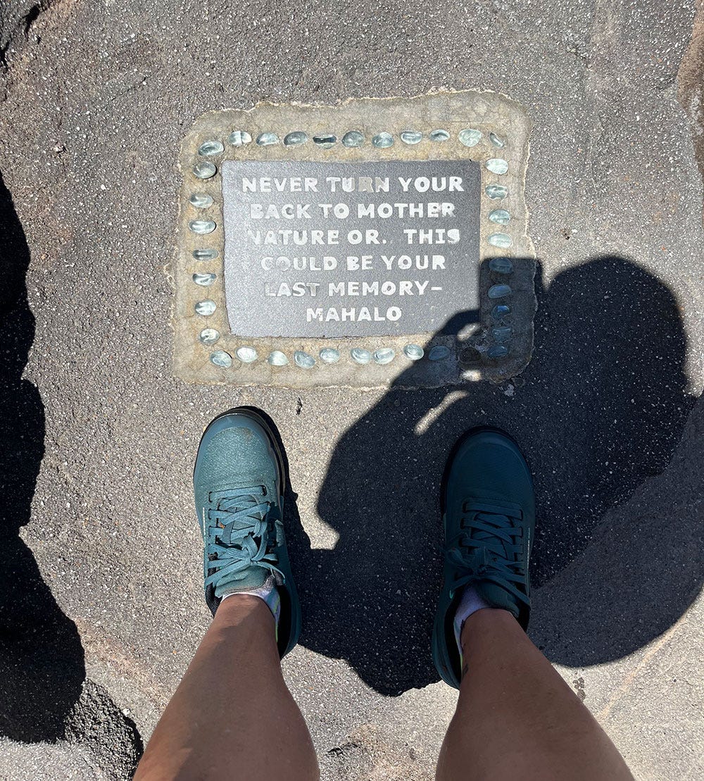 Warning at Olivine Pools