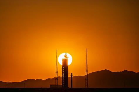 Various images of the Zhuque-3 first-stage booster test article.