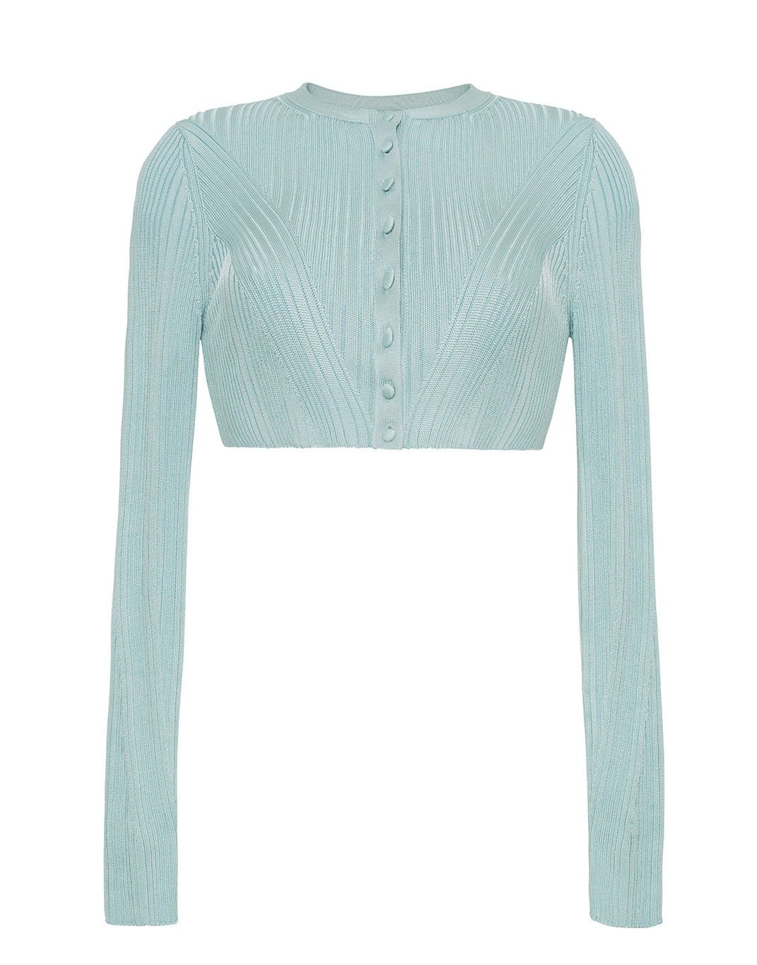 Ghost image of the front of the Glynis Cardigan in Mist