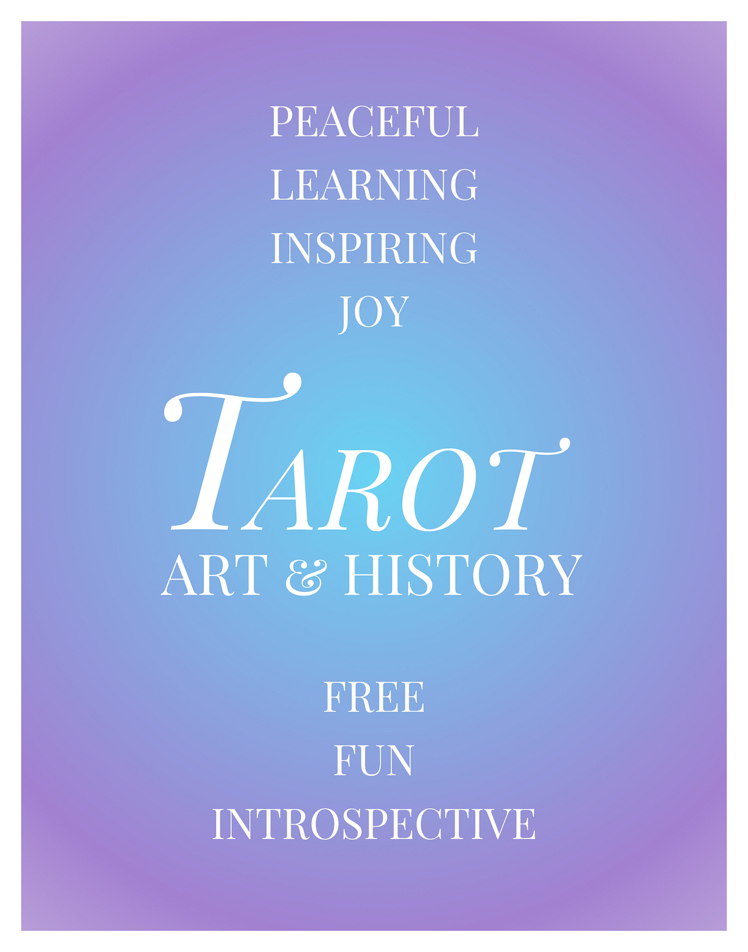 Tarot Art & History participant reflection words incluidng "free, fun, introspective, peaceful, learning, inspiring, joy"
