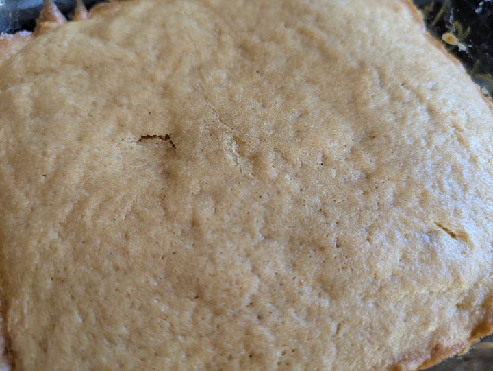 The 3 milk mixture for soaking, Baked cake.