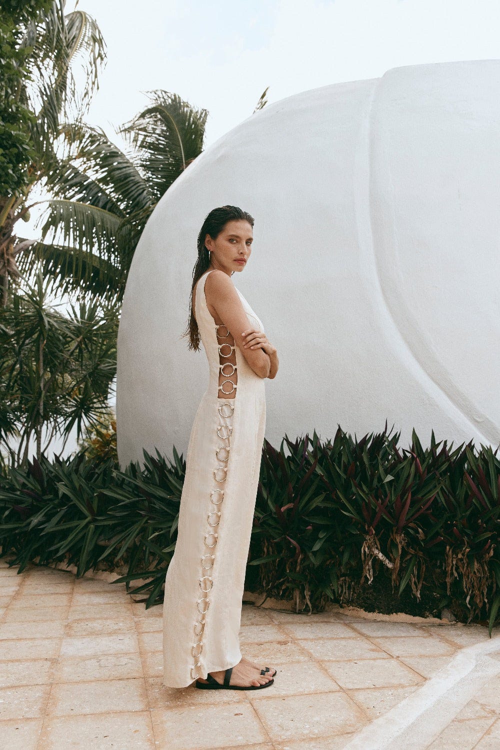 tularosa linen midi dress spritz VRG GRL Tularosa Linen Midi Dress // Spritz