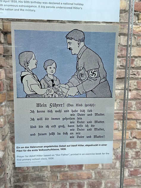 Both the open air portion and inside portion of the museum provided an extremely detailed timeline of Hitler's coming to power and an overwhelming amount of facts on the terrors that were executed under the regime. 
