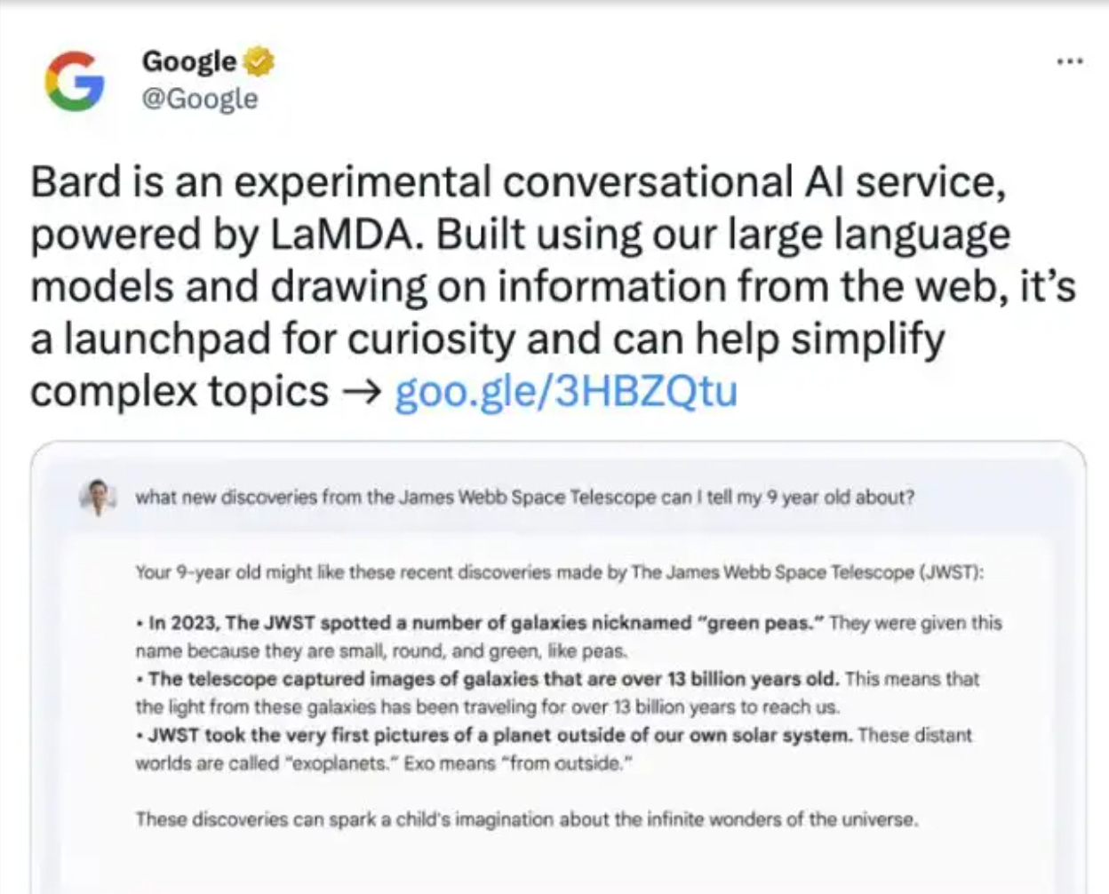 Well that's embarrassing – and costly – and a $100bn teachable moment:  Alphabet share price drops 8% after Bard AI tweet demonstrates its own  inaccuracy | Mi3