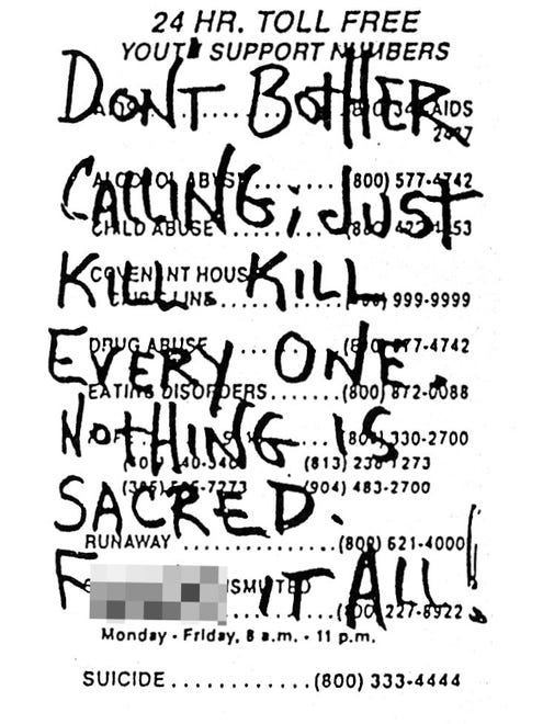 Writings from notebooks of "Lords of Chaos" members. Writings from notebooks of "Lords of Chaos" members.