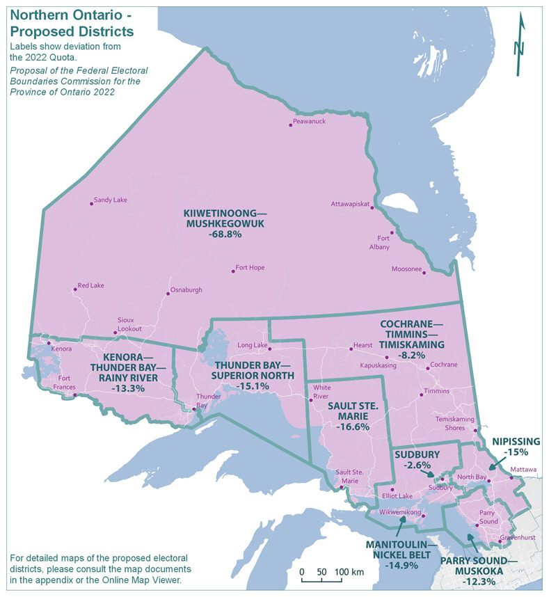 Details of the Proposed Redistribution Plan – Part A – Geographic pieces in  which the number of districts has changed – Ontario - Federal Electoral  Districts Redistribution