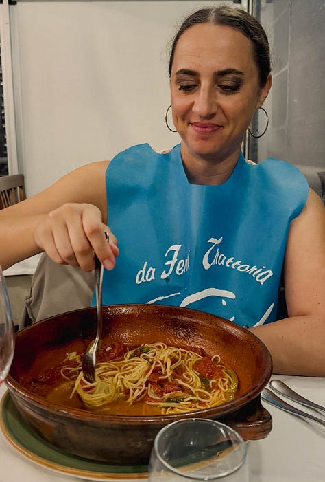 Enjoying brodetto & Cerasuolo d'Abruzzo at Trattoria Da Ferri
