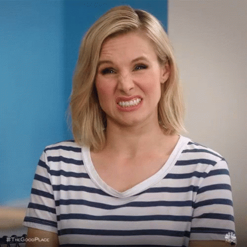 Yikes Eleanor Shellstrop GIF - Yikes Eleanor Shellstrop Kristen Bell GIFs