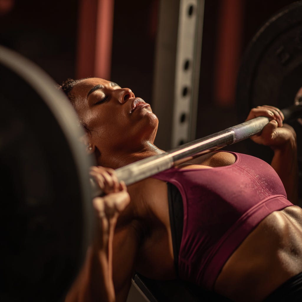 strong woman bench pressing strong woman bench pressing